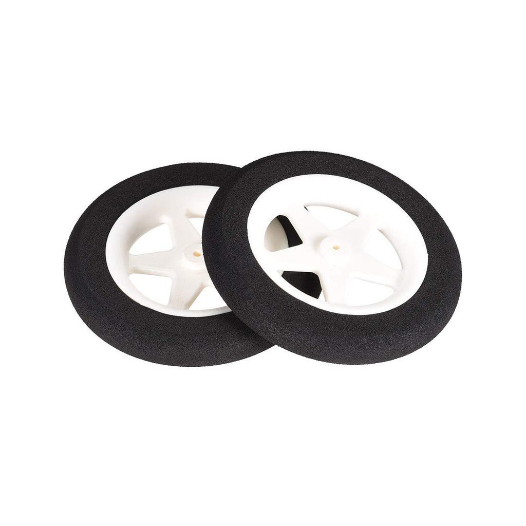 Uxcell RC Plane Micro Sport Wheels (4 Pack) - 3 Inch Diameter, 0.07 Inch Axle Hole
