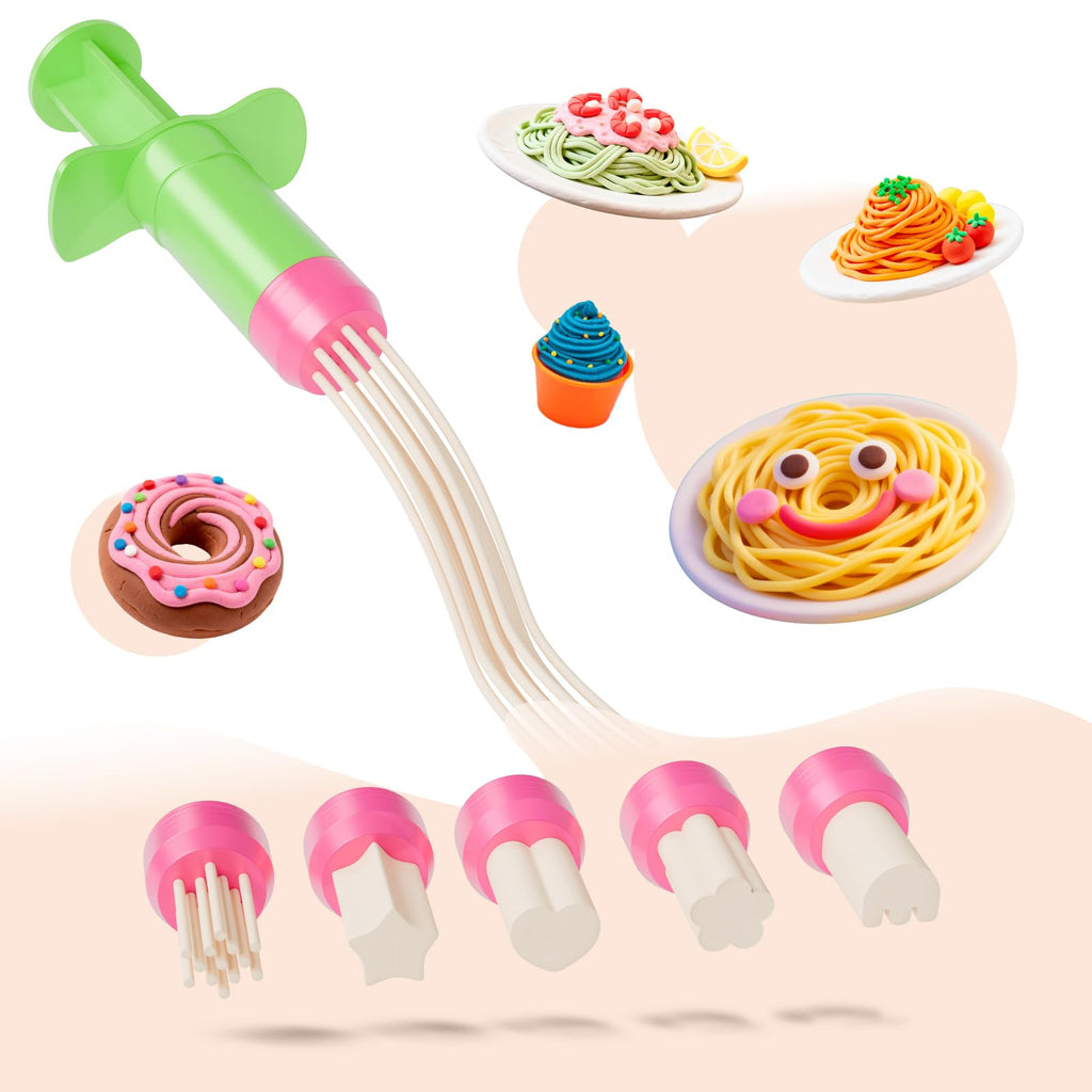 Vaike kauss 41-Piece Dough Toy Set for Kids – Burger, Ice Cream, Cookie Molds, Roller, Cutters & Storage Bag