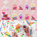 Valentine's Day Gifts for Kids - 536 Pcs Water Coloring Books & Temporary Tattoos Bulk Set with Cards, Bags, Brushes