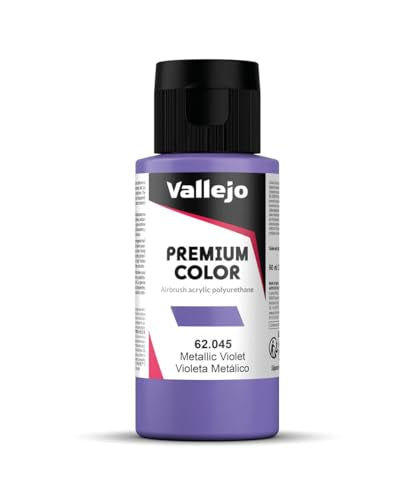 Vallejo Premium Color RC Metallic Violet 60ml - Water-Based Acrylic Polyurethane Paint for Airbrushing Models and RC Bodies