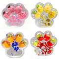 VANNYVANYA 4-Pack Taba Squishy Fruit Fidget Toys – Cat Paw Stress Relief Squeeze Balls