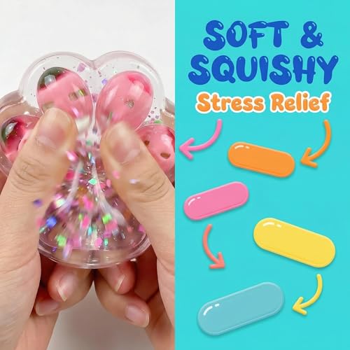 VANNYVANYA 4-Pack Taba Squishy Fruit Fidget Toys – Cat Paw Stress Relief Squeeze Balls