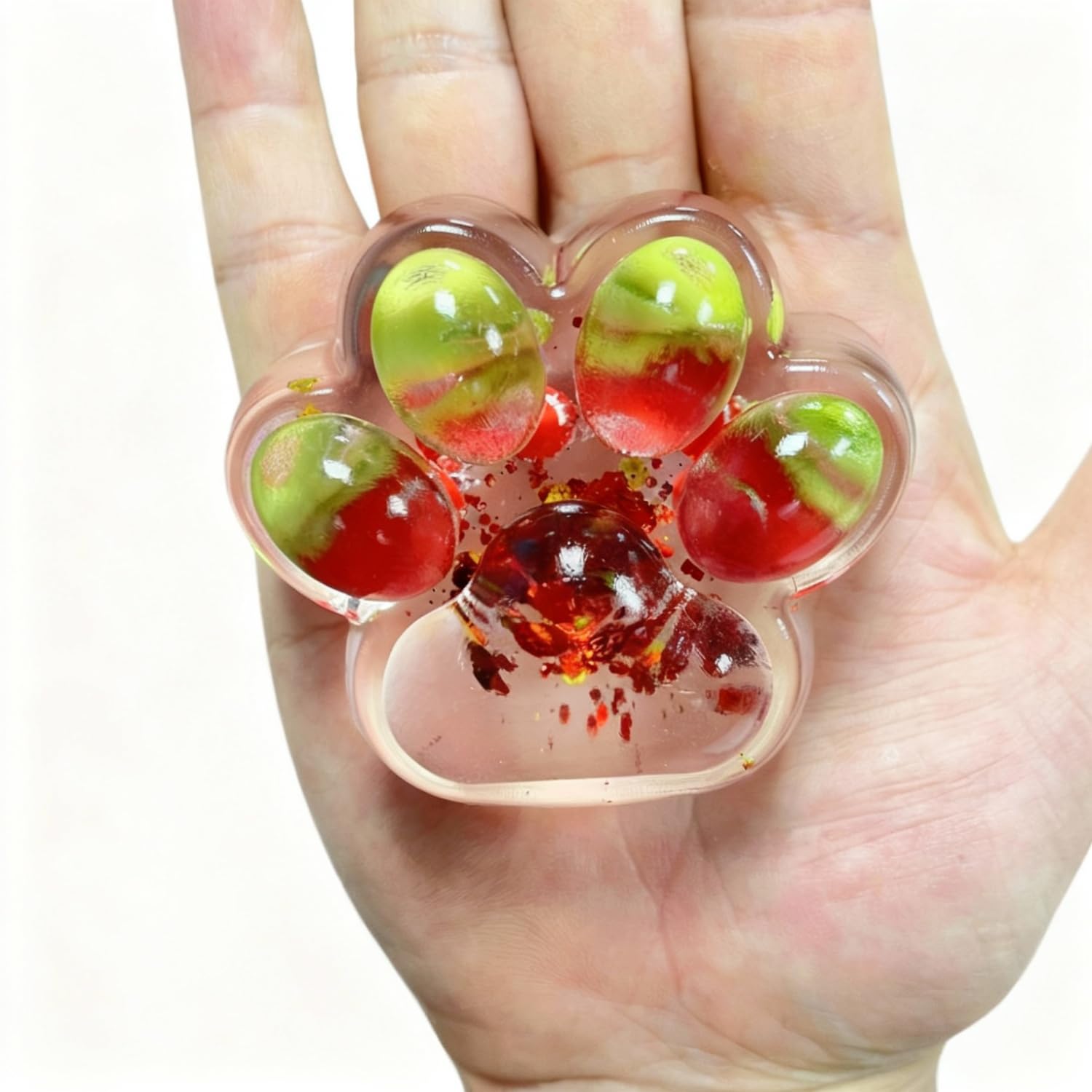 VANNYVANYA 4-Pack Taba Squishy Fruit Fidget Toys – Cat Paw Stress Relief Squeeze Balls
