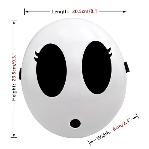 Varuotu White Anime Mask – Adjustable Cosplay Face Mask for Halloween & Costume Parties