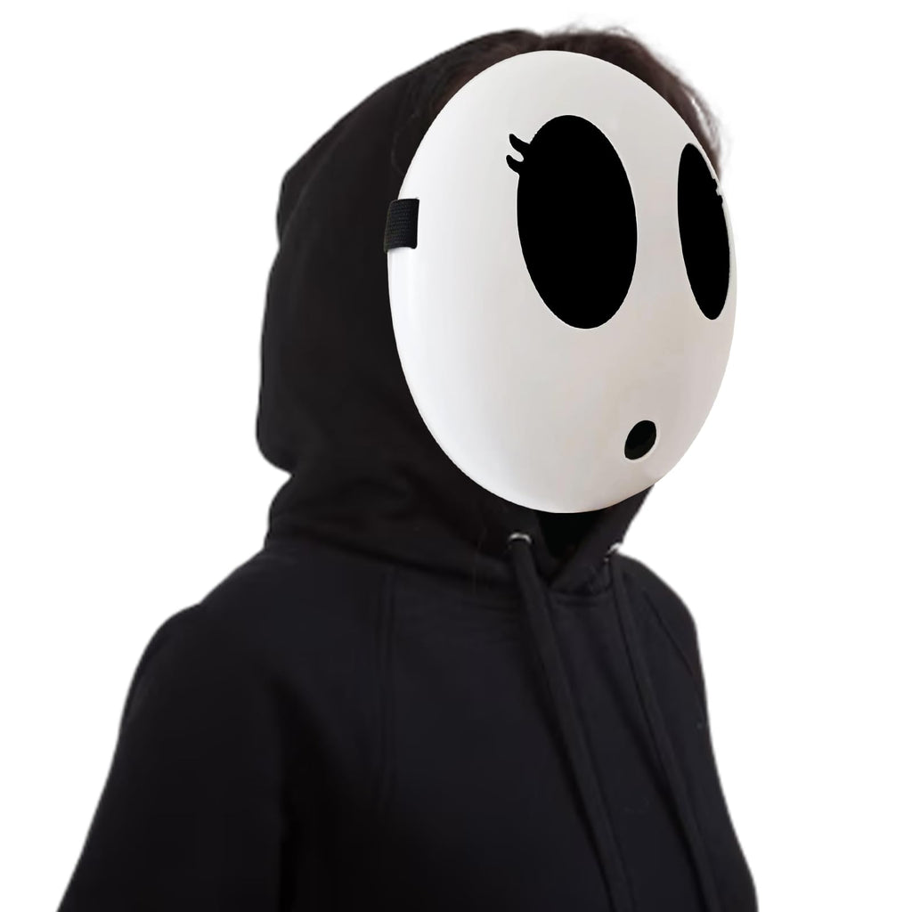 Varuotu White Anime Mask – Adjustable Cosplay Face Mask for Halloween & Costume Parties