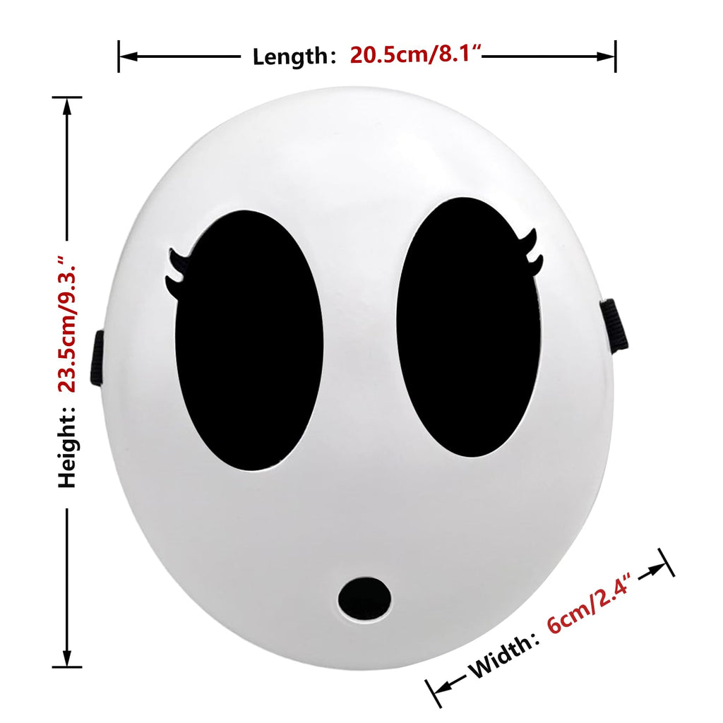 Varuotu White Anime Mask – Adjustable Cosplay Face Mask for Halloween & Costume Parties