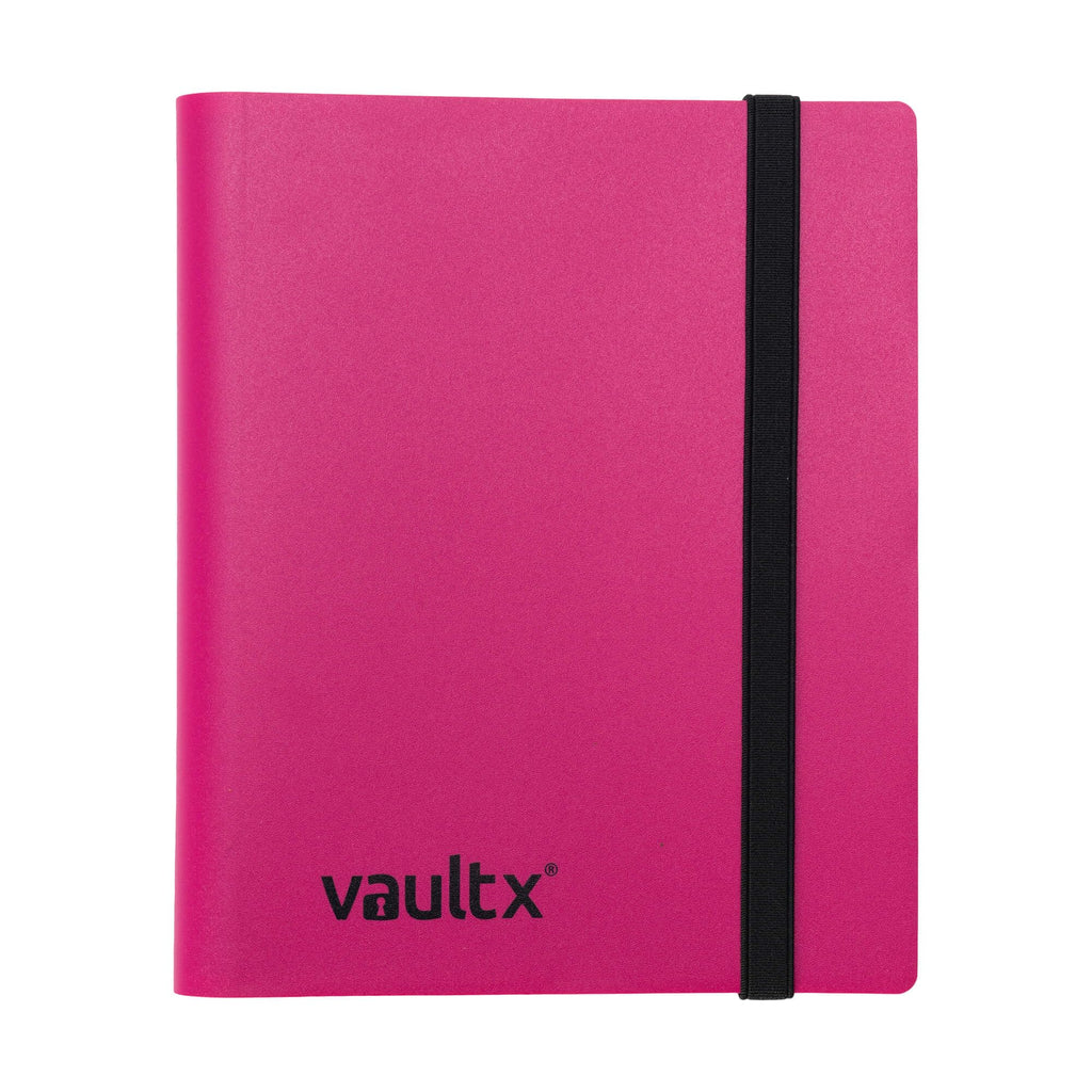 Vault X 4 Pocket Pink Strap Binder – Holds 160 Trading Cards with Side-Loading Pages