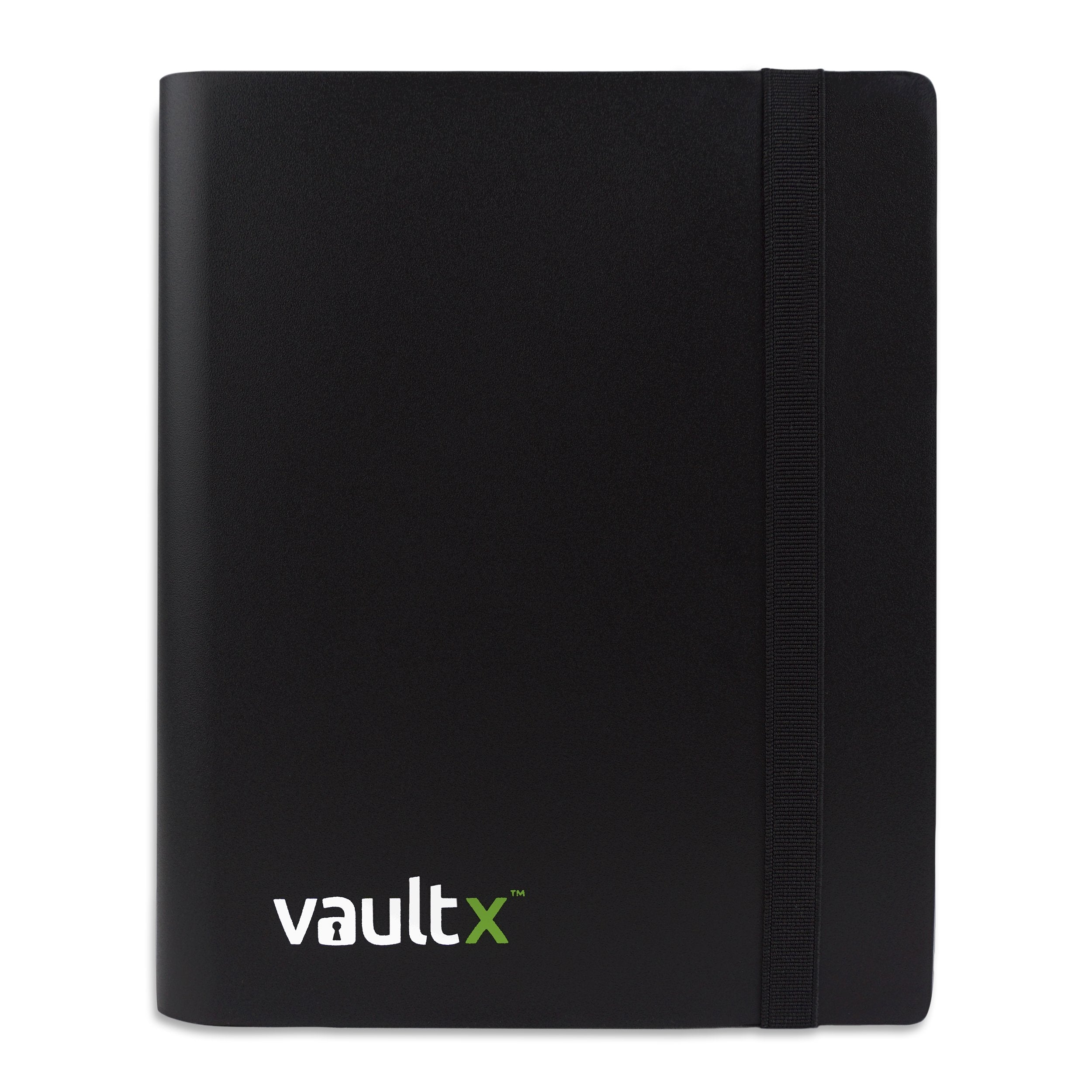 Vault X 4 Pocket Strap Binder (Black) – Holds 160 Standard Trading Cards