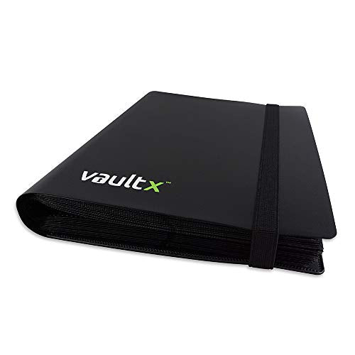 Vault X 4 Pocket Strap Binder (Black) – Holds 160 Standard Trading Cards