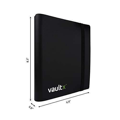 Vault X 4 Pocket Strap Binder (Black) – Holds 160 Standard Trading Cards