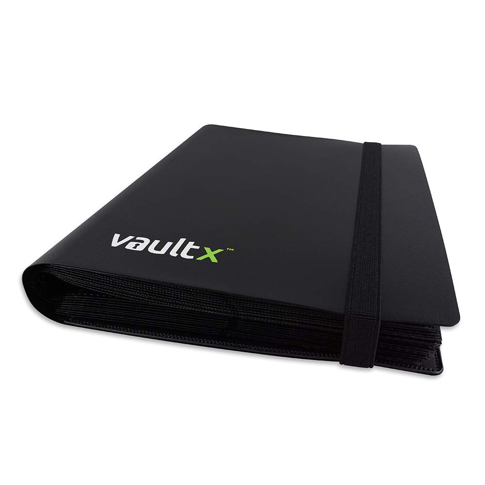 Vault X 4 Pocket Strap Binder (Black) – Holds 160 Standard Trading Cards