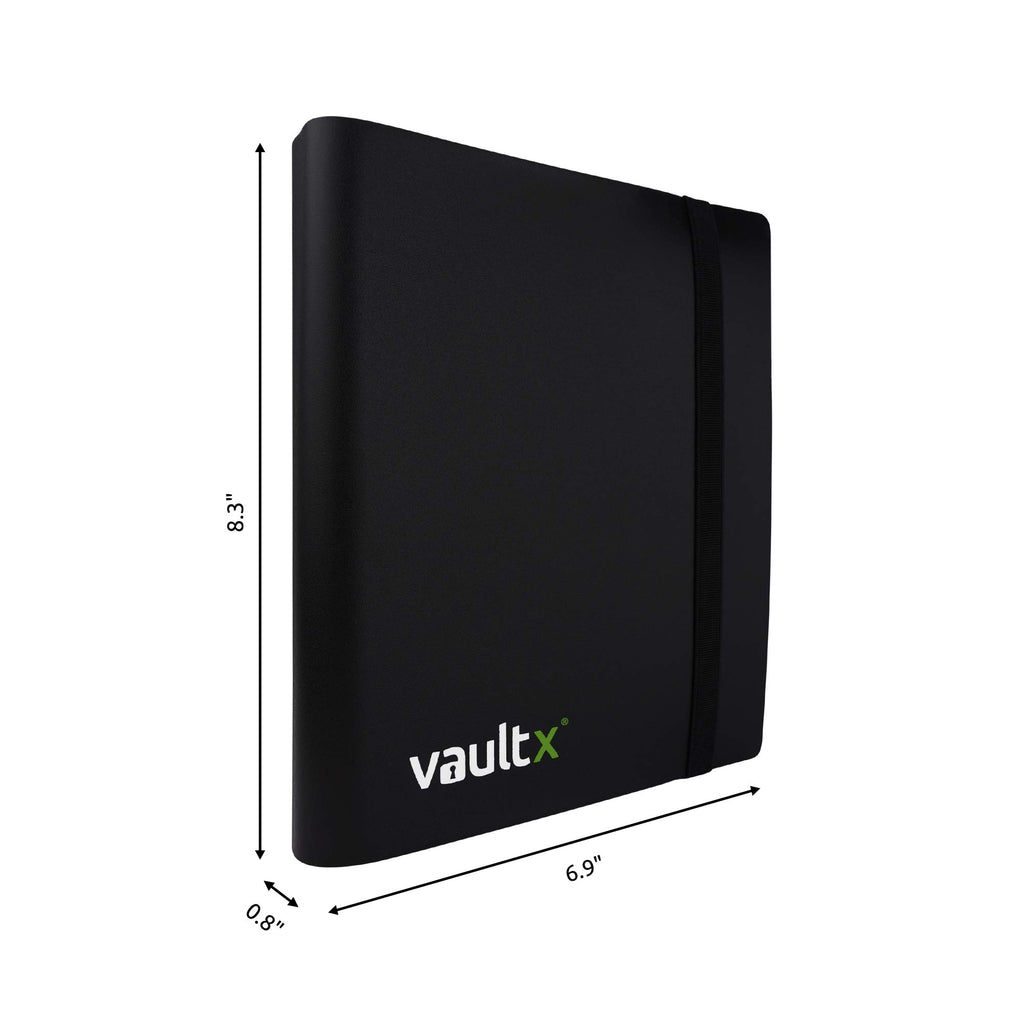 Vault X 4 Pocket Strap Binder (Black) – Holds 160 Standard Trading Cards