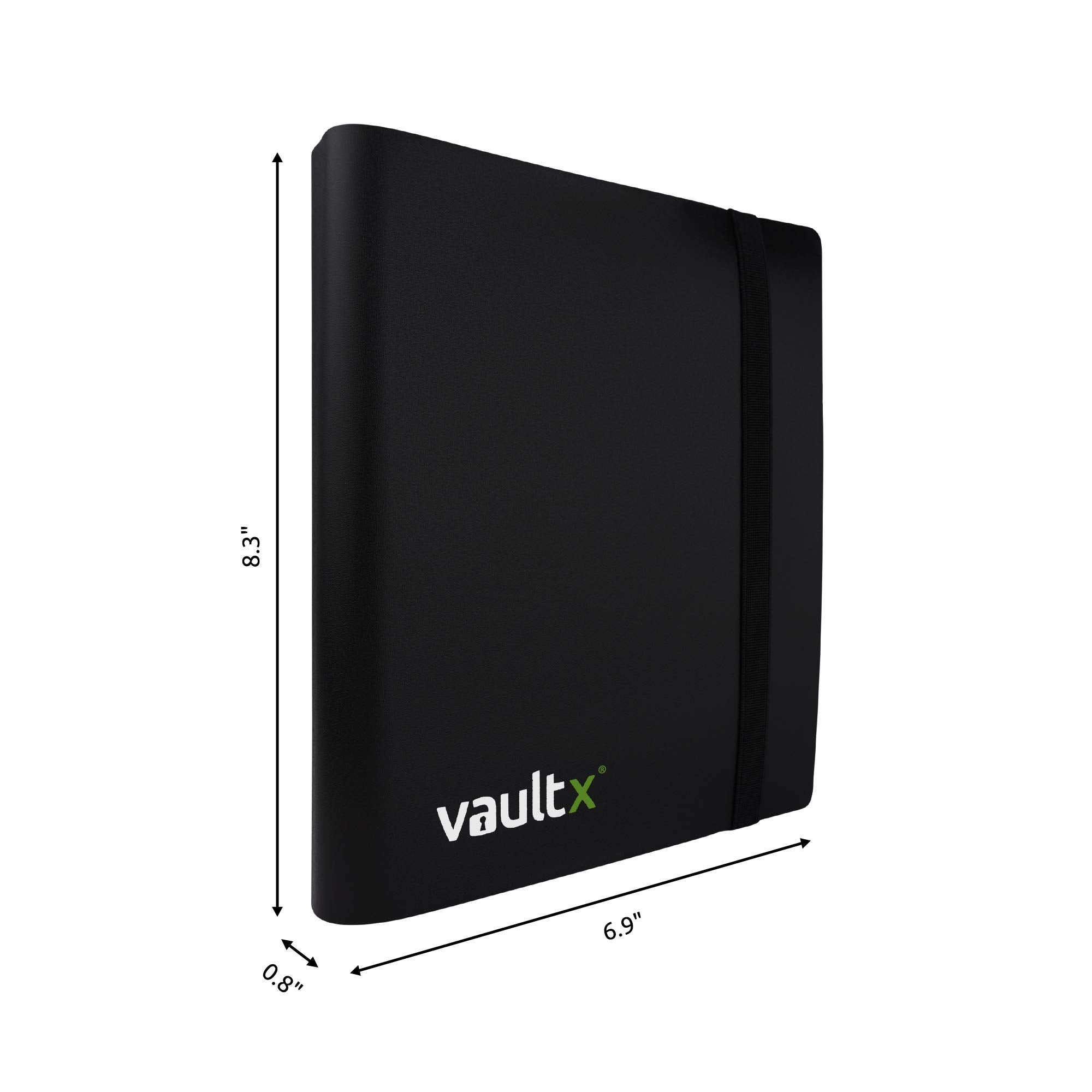 Vault X 4 Pocket Strap Binder (Black) – Holds 160 Standard Trading Cards