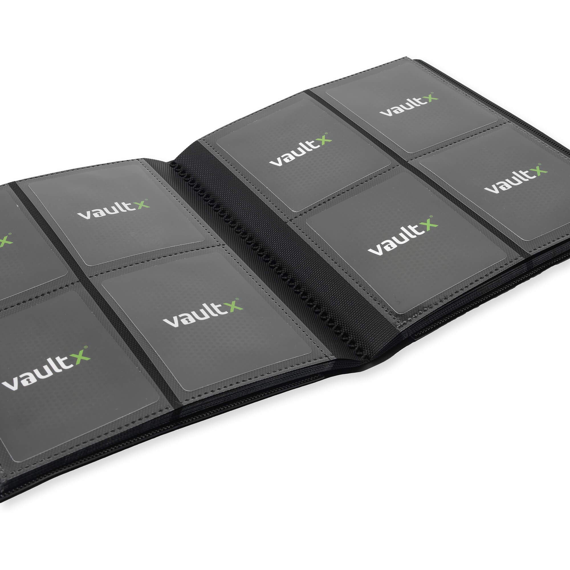 Vault X 4 Pocket Strap Binder (Black) – Holds 160 Standard Trading Cards