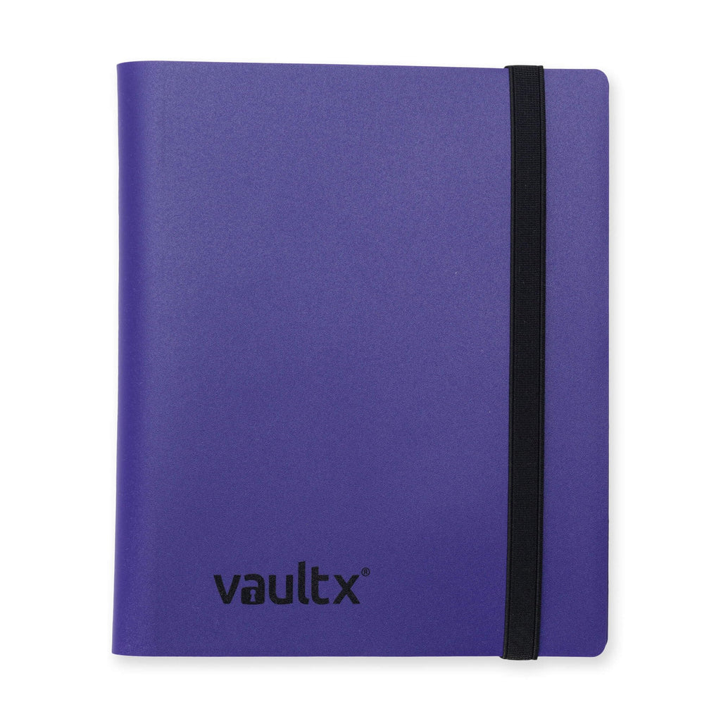 Vault X 4 Pocket Strap Binder – Holds 160 Standard Trading Cards, Purple, Side-Loading Pages