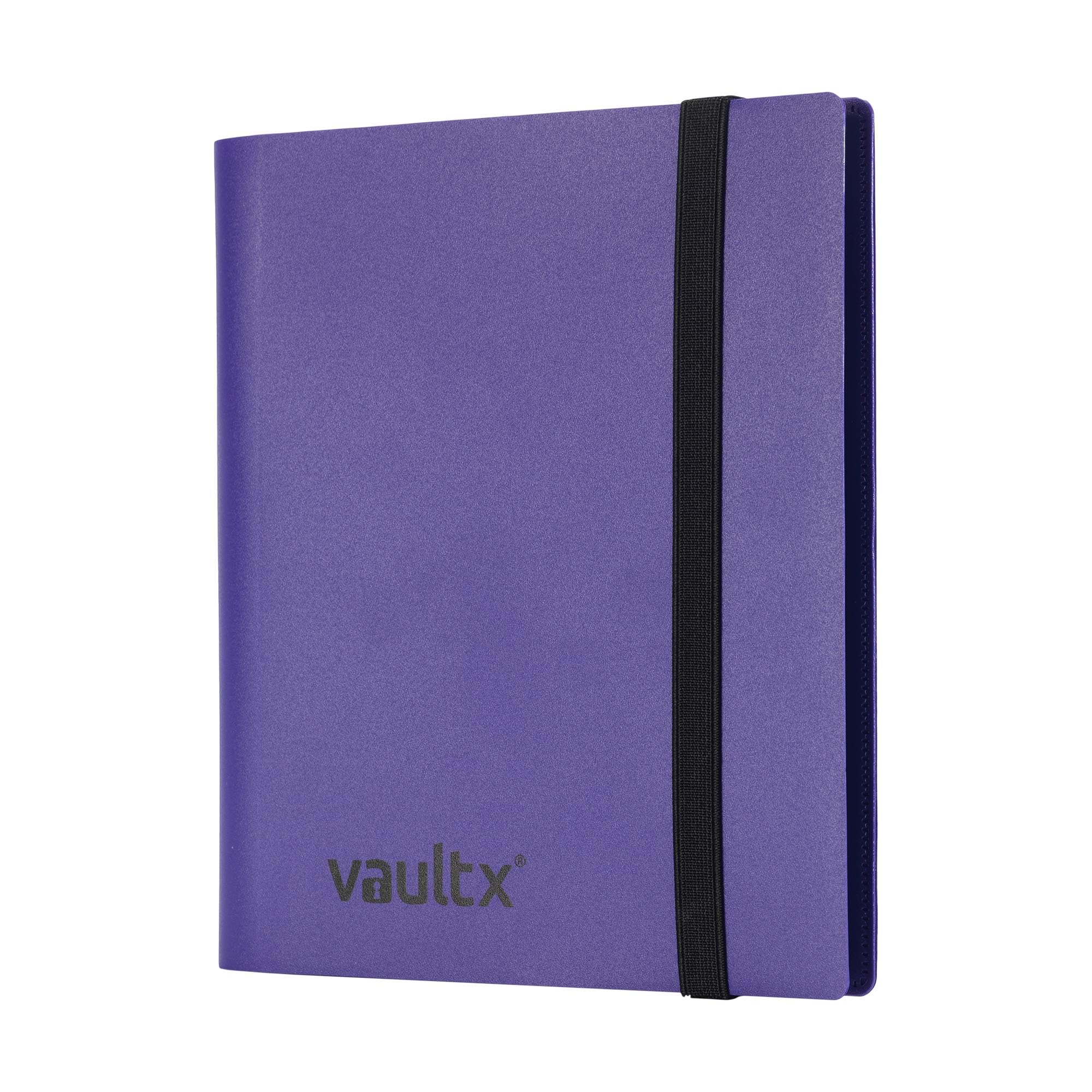 Vault X 4 Pocket Strap Binder – Holds 160 Standard Trading Cards, Purple, Side-Loading Pages