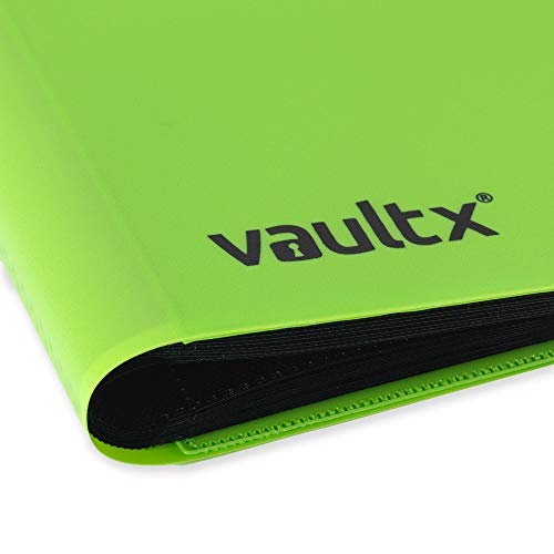 Vault X Green 4-Pocket Strap Binder – Holds 160 Standard Trading Cards