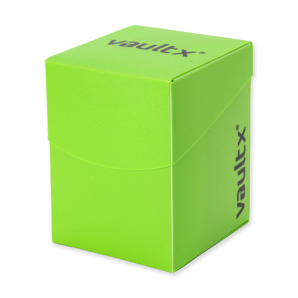 Vault X Green Large Deck Box – 150 Black Sleeves Included, Fits 100+ Sleeved Cards