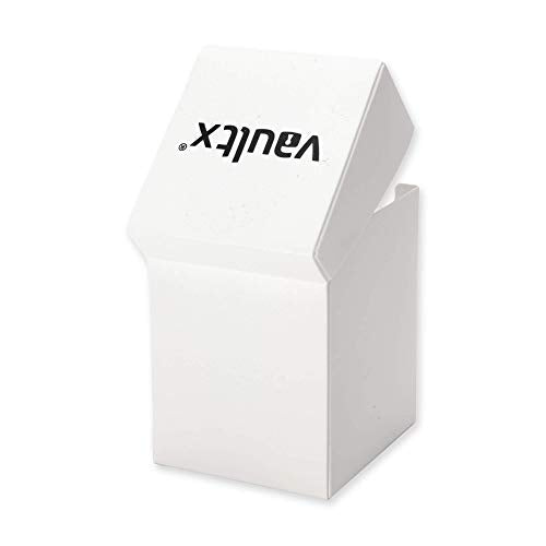 Vault X Large Deck Box with 150 Black Sleeves, Fits 100+ Sleeved Cards, White
