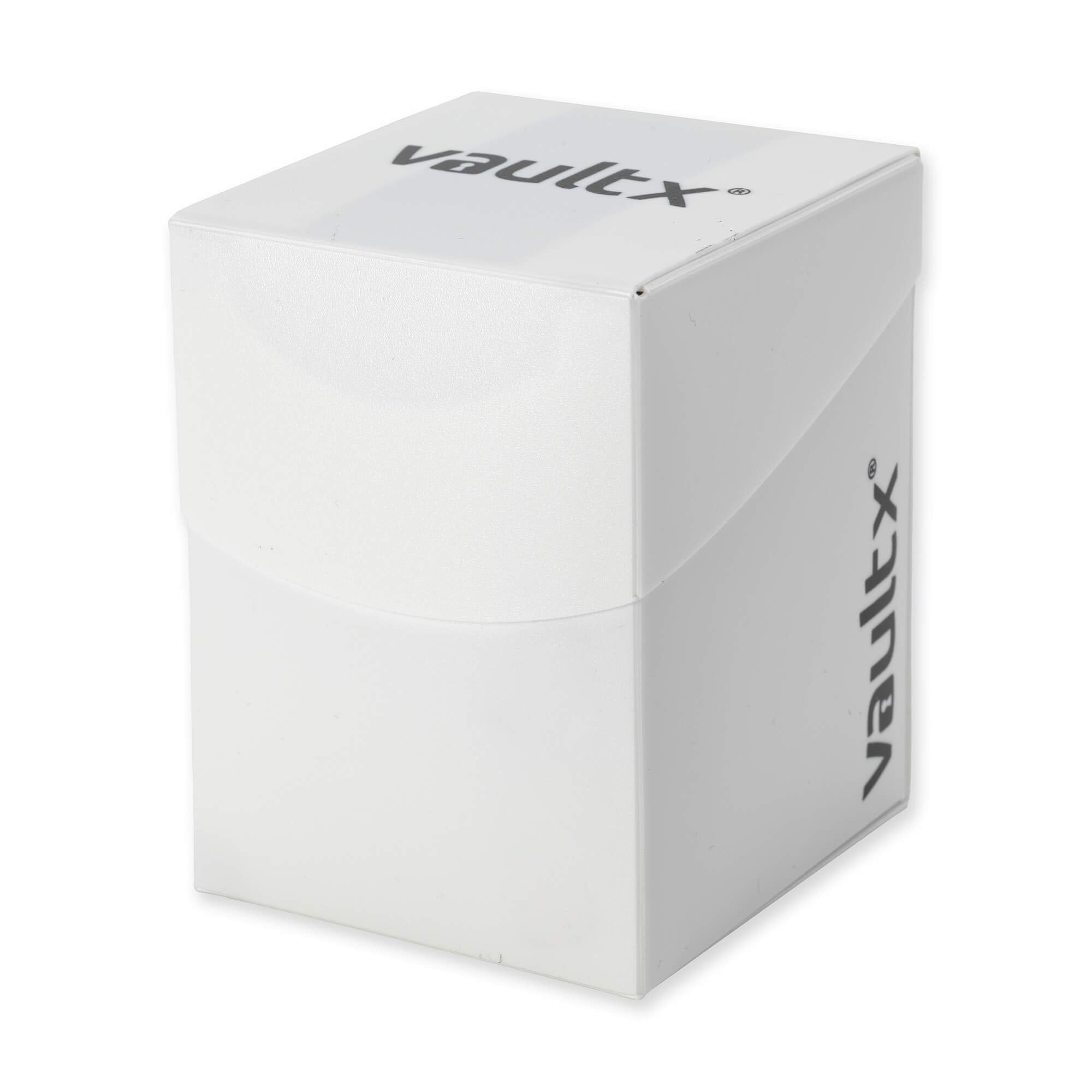 Vault X Large Deck Box with 150 Black Sleeves, Fits 100+ Sleeved Cards, White