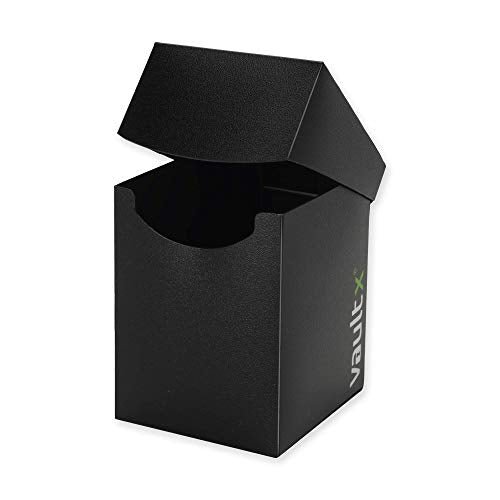 Vault X Large Deck Box with 150 Sleeves - Fits 100+ Sleeved Trading Cards (Black)