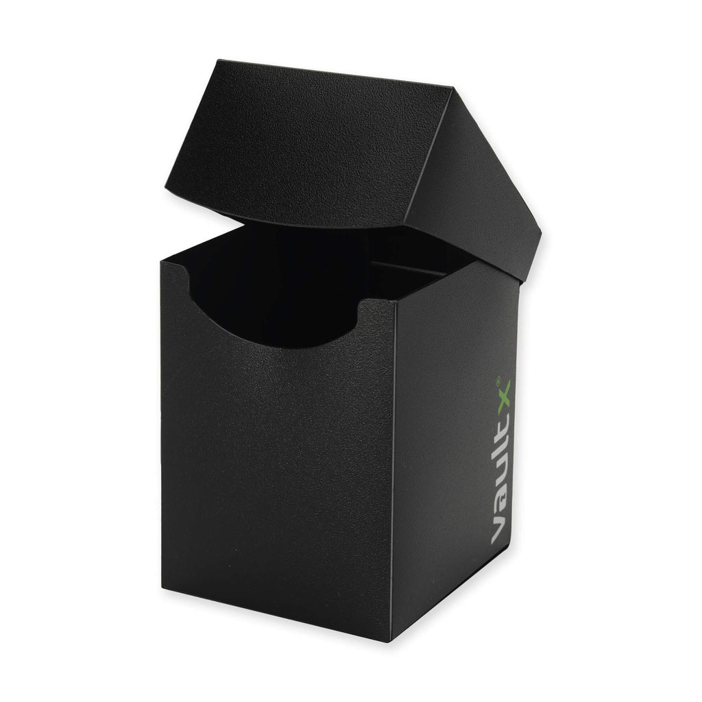 Vault X Large Deck Box with 150 Sleeves - Fits 100+ Sleeved Trading Cards (Black)