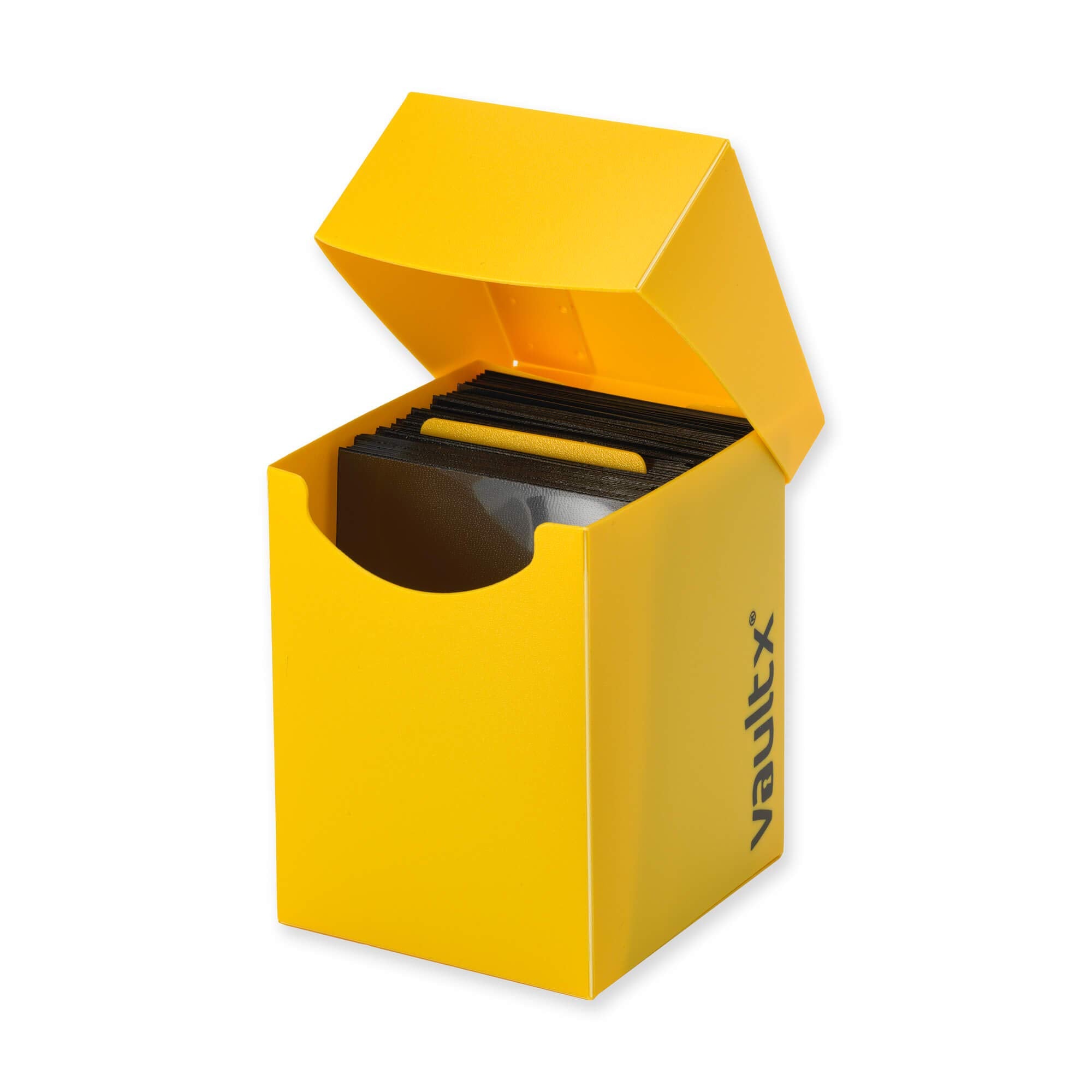 Vault X Large Deck Box (Yellow) with 150 Card Sleeves – Holds 100+ Sleeved Cards