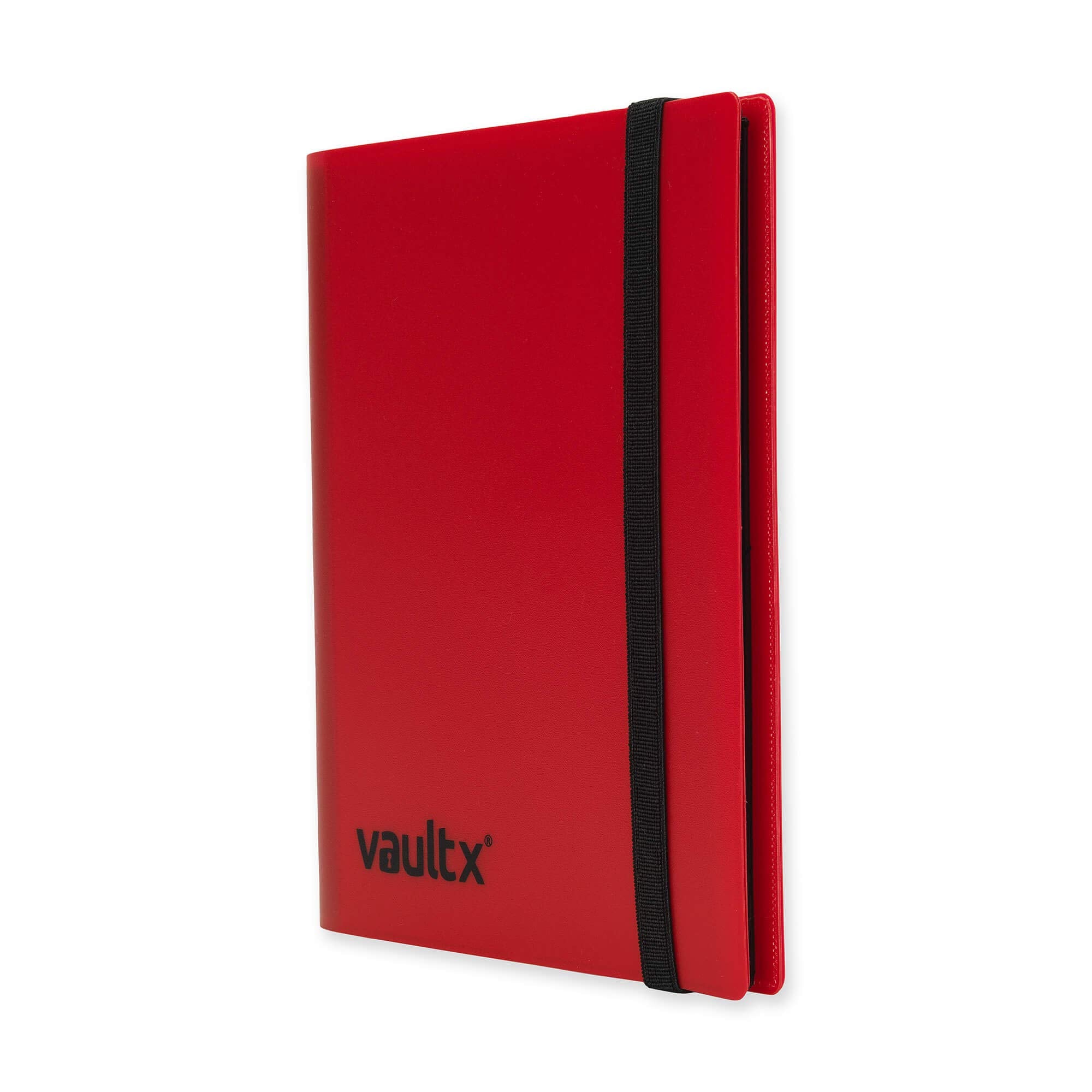 Vault X Red 4-Pocket Strap Binder – Holds 160 Cards, Side-Loading Pages, Non-PVC