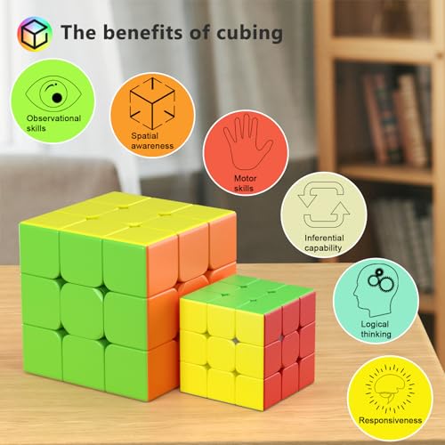 Vdealen 3.54 Inch Big Speed Cube 3x3x3 – Stickerless Smooth Magic Puzzle for Kids and Adults