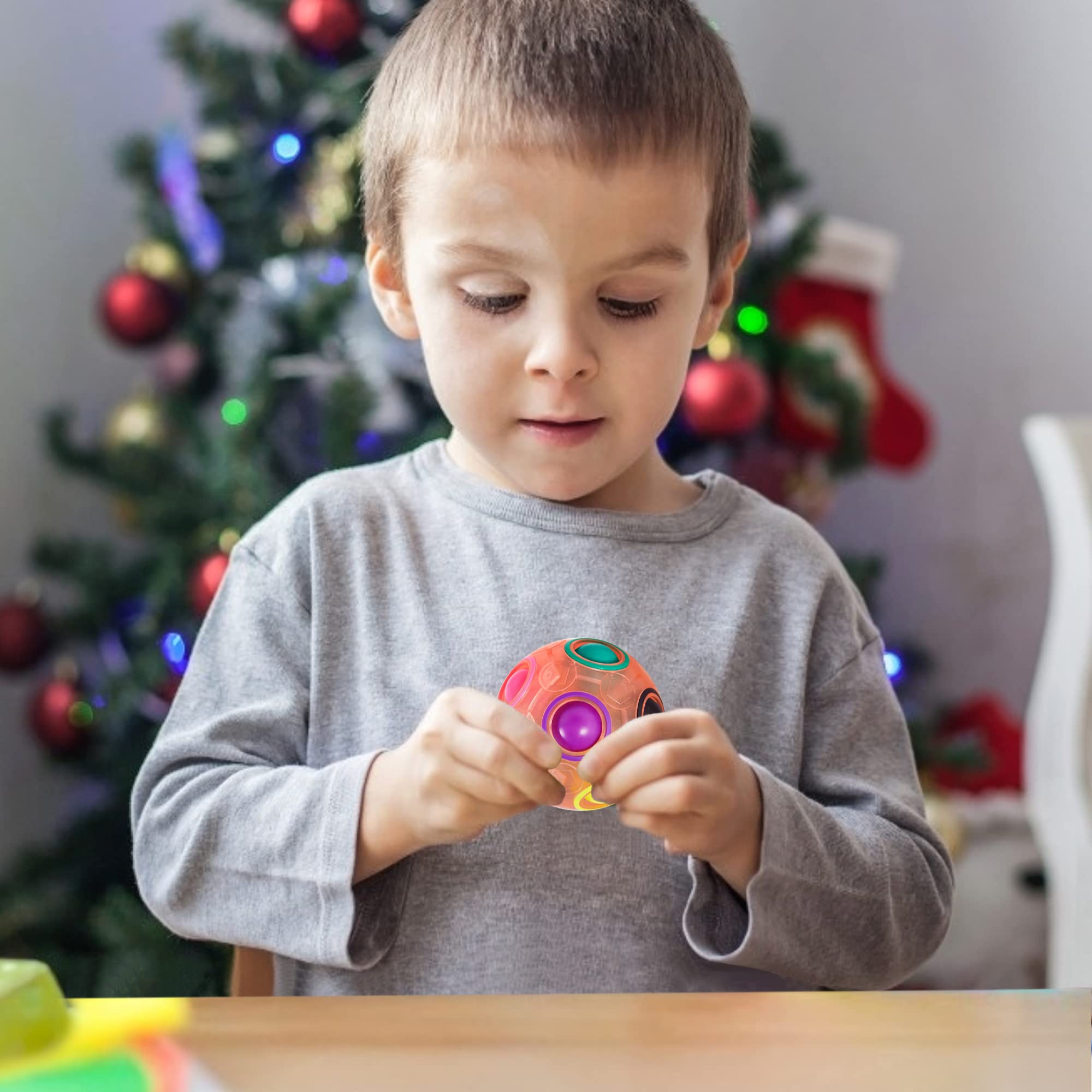Vdealen Magic Rainbow Puzzle Ball – 3D Fidget Toy for Kids & Adults