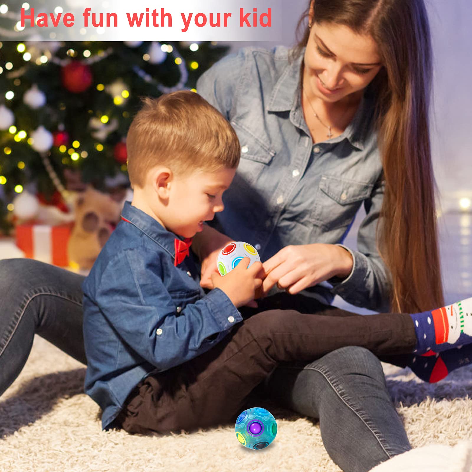 Vdealen Magic Rainbow Puzzle Ball – 3D Fidget Toy for Kids & Adults