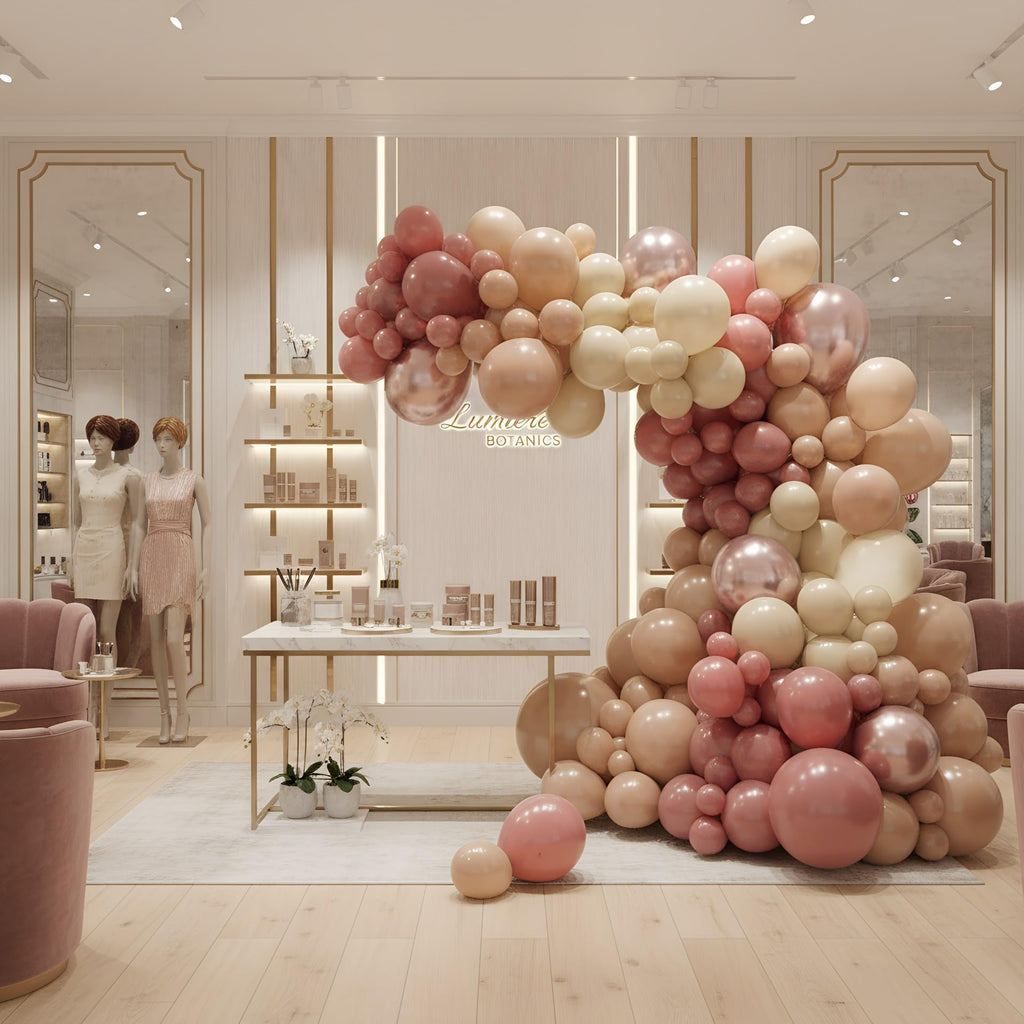 Vellax 146-Piece Dusty Pink, White Sand, Nude & Rose Gold Balloon Garland Arch Kit for Birthday, Baby Shower, Wedding & Gender Reveal
