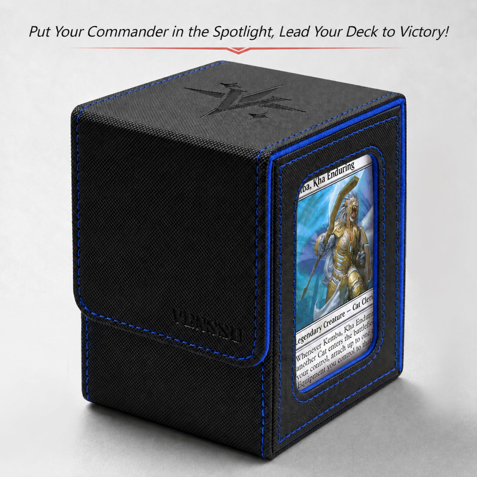 Venssu Deck Box for Commander Display - Holds 100 Double-Sleeved Cards with Window and Toploader