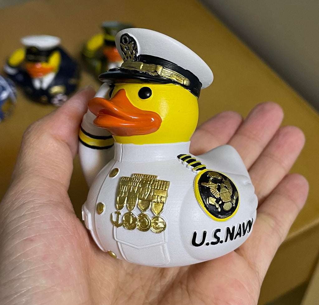 Veteran Tribute Rubber Duck in Military Uniform – Mini Army Duck for Jeep Ducking & Veterans Day Decor