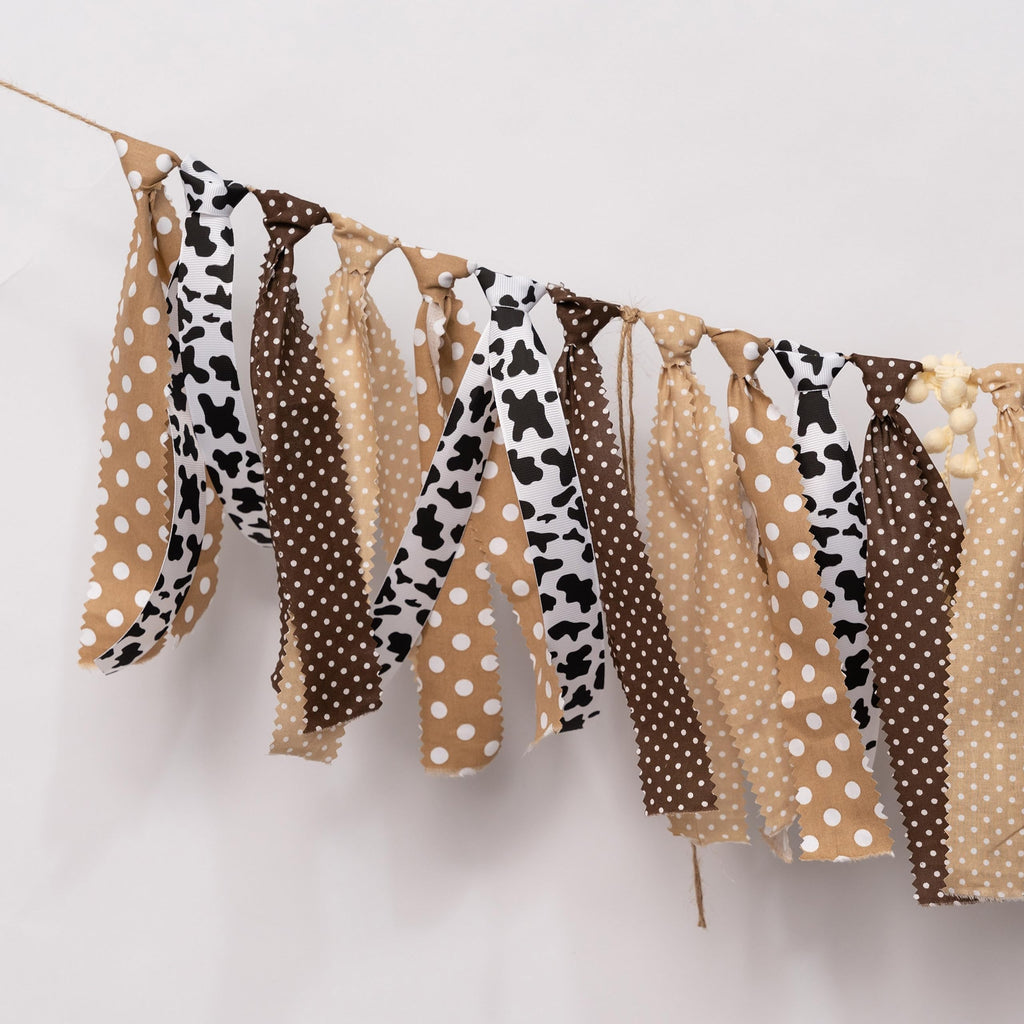 Vgaruint Cowboy Rodeo 1st Birthday High Chair Banner - Western Party Decor with Embroidered Number 1 and Cowboy Hat
