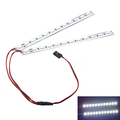 Vgoohobby 24 LED RC Chassis Light Strip - White, Aluminum Decorative Dazzle Light for 1/10 1/8 RC Cars, Crawlers, Buggy Trucks