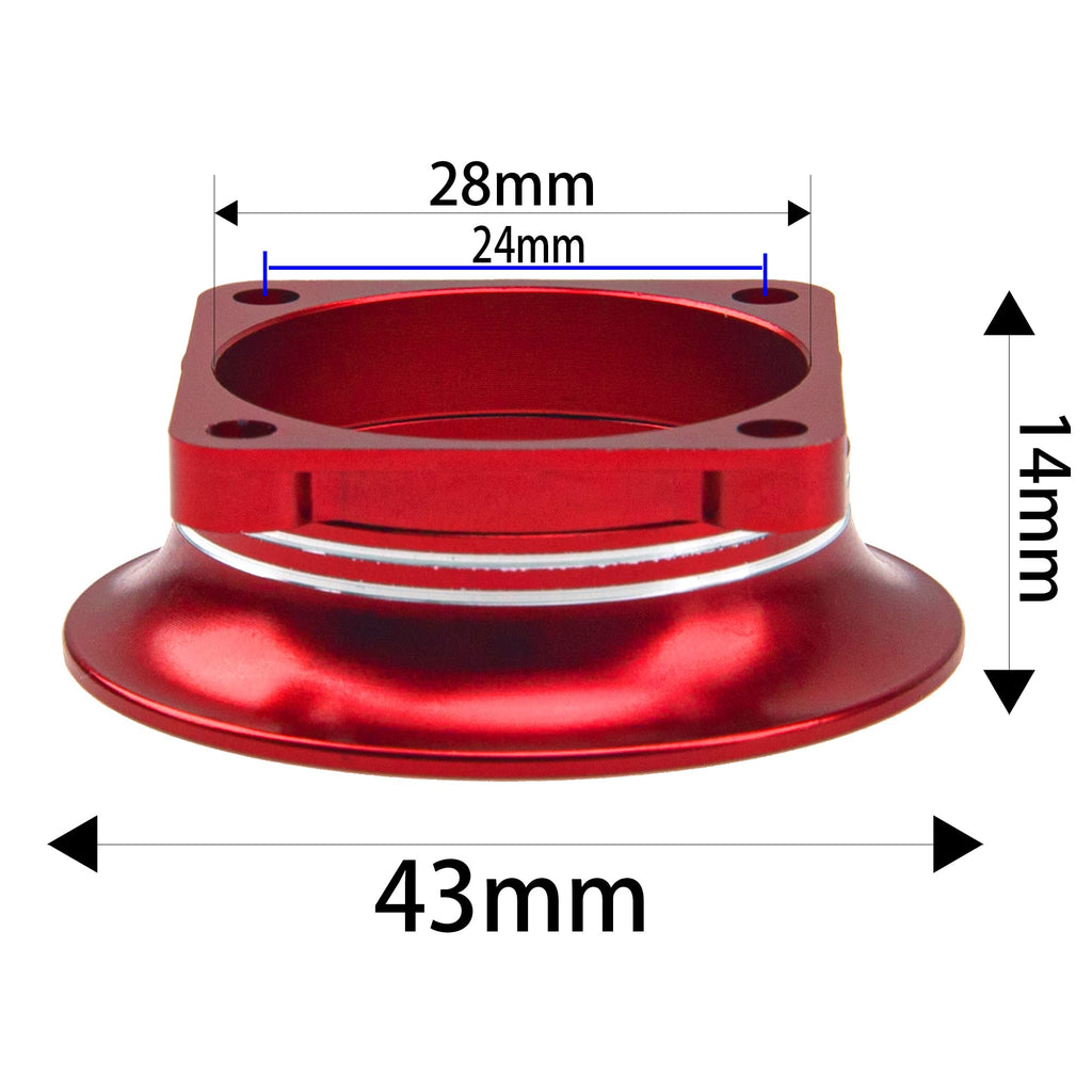 Vgoohobby Metal Motor ESC Cooling Fan Cover, 30mm x 30mm, Red Aluminum Alloy for 1/8 1/10 1/12 RC Cars