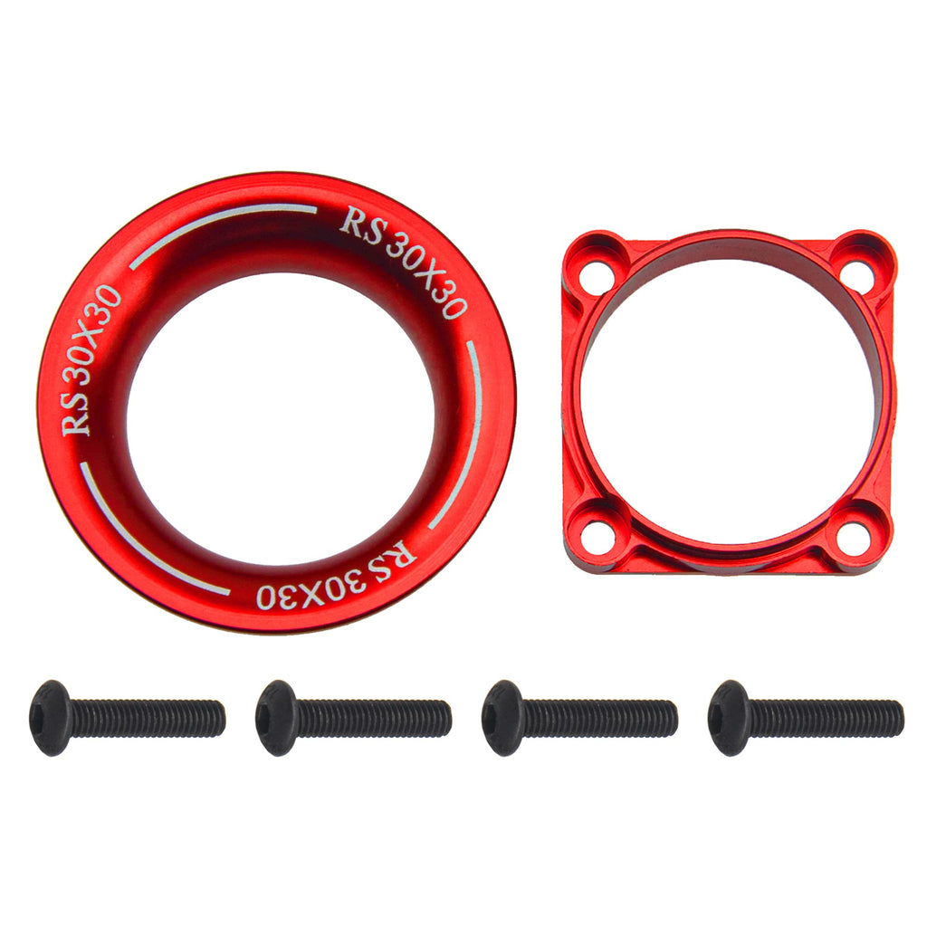 Vgoohobby Metal Motor ESC Cooling Fan Cover, 30mm x 30mm, Red Aluminum Alloy for 1/8 1/10 1/12 RC Cars