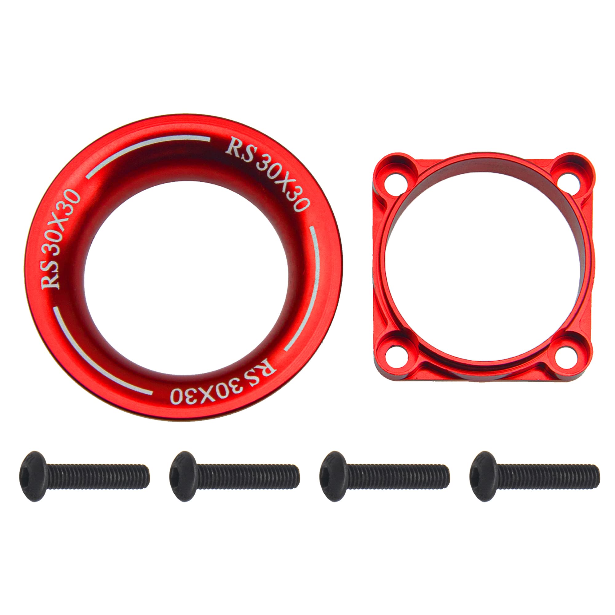 Vgoohobby Metal Motor ESC Cooling Fan Cover, 30mm x 30mm, Red Aluminum Alloy for 1/8 1/10 1/12 RC Cars