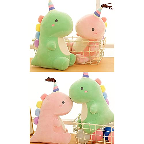 VHYHCY 9-Inch Green Dinosaur Plush Toy – Soft PP Cotton Stuffed Animal for Kids and Dino Lovers