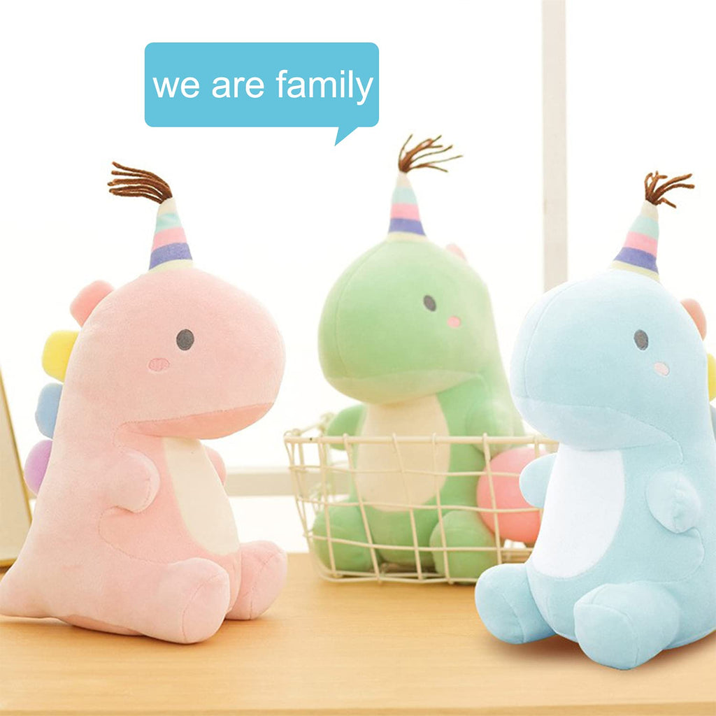 VHYHCY Blue Dinosaur Plush Toy - 9 Inch Soft Stuffed Animal for Kids and Dino Lovers
