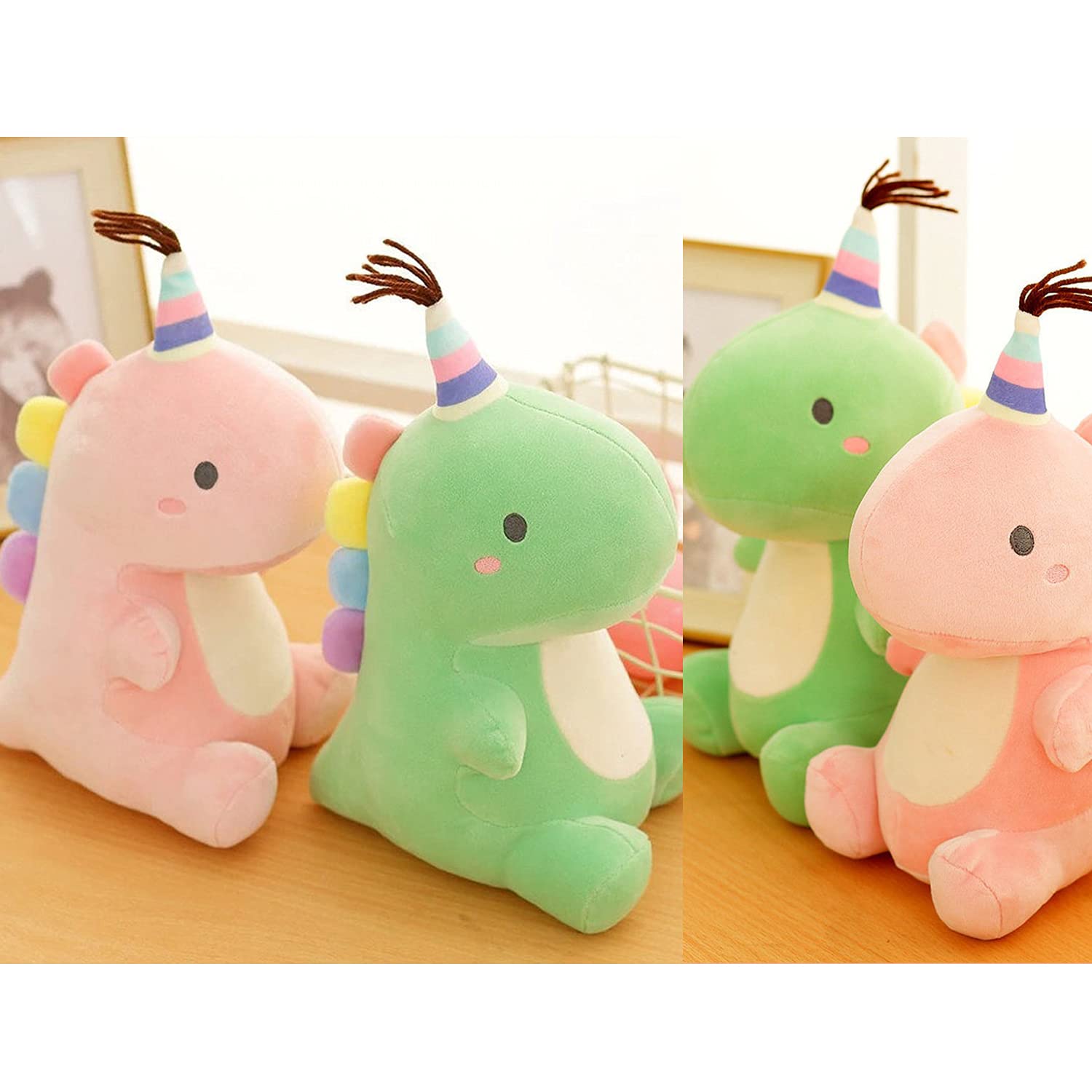 VHYHCY Blue Dinosaur Plush Toy - 9 Inch Soft Stuffed Animal for Kids and Dino Lovers