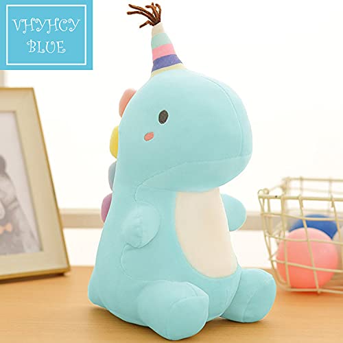 VHYHCY Blue Dinosaur Plush Toy - 9 Inch Soft Stuffed Animal for Kids and Dino Lovers