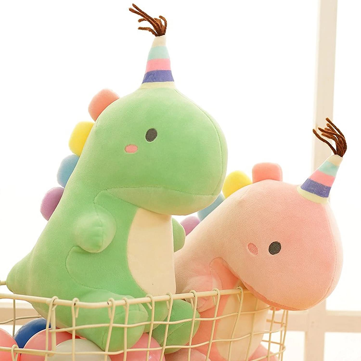 VHYHCY Pink Dinosaur Plush Toy - Soft 9 Inch Stuffed Animal for Kids