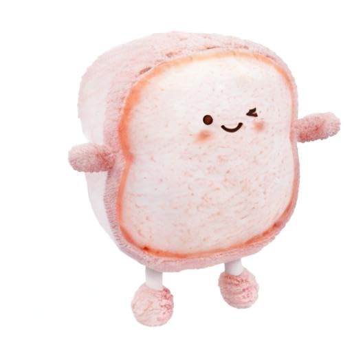 VHYHCY Pink Toast Bread Pillow – Cute Food Plush Toy for Sofa or Bed