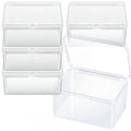 Vicenpal Clear Plastic Card Boxes (4 Pack) – Snaps Closed, Holds 100 Cards Each – MTG TCG Compatible
