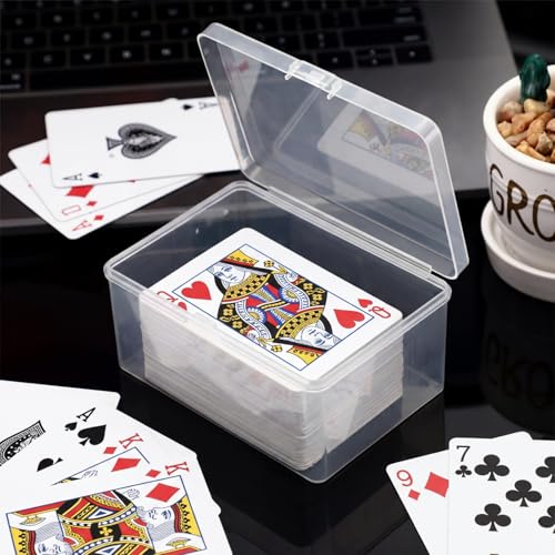 Vicenpal Clear Plastic Card Boxes (4 Pack) – Snaps Closed, Holds 100 Cards Each – MTG TCG Compatible
