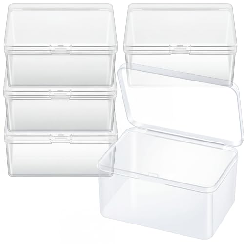 Vicenpal Clear Plastic Card Boxes (4 Pack) – Snaps Closed, Holds 100 Cards Each – MTG TCG Compatible