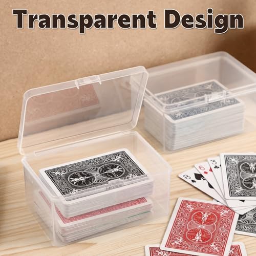Vicenpal Clear Plastic Card Boxes (4 Pack) – Snaps Closed, Holds 100 Cards Each – MTG TCG Compatible