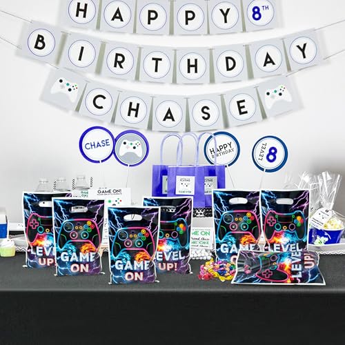 Video Game Party Favor Bags (50 Pack) – Gamer Themed Goody Bags for Birthday Parties